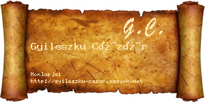 Gyileszku Cézár névjegykártya